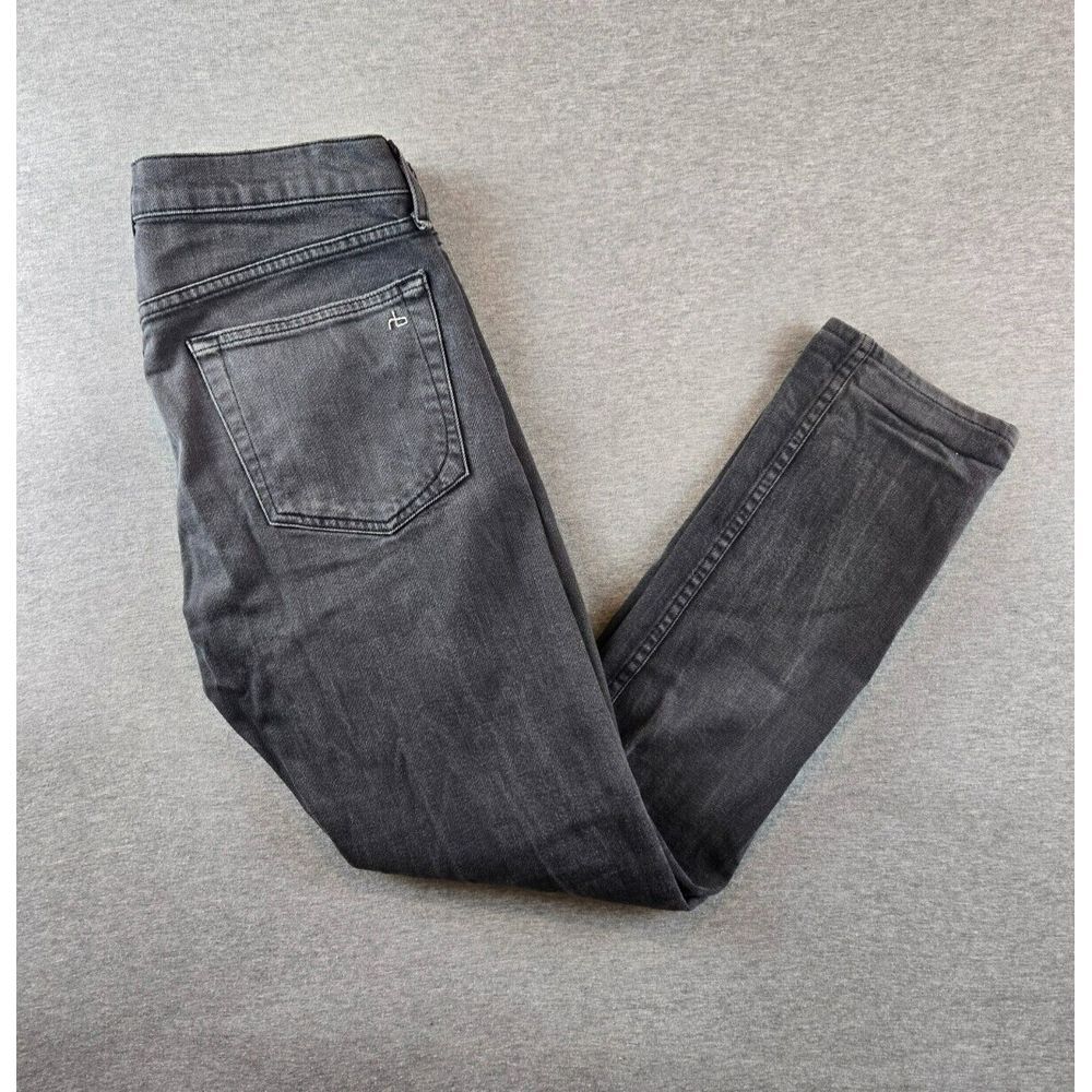Rag & Bone Men's Fit 1 Extra Slim Jeans Size 30 x 29 Black Shelter Denim